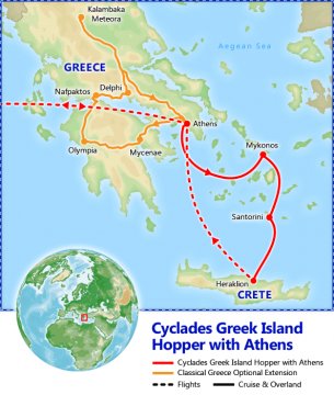 Cyclades Greek Island Hopper tour itinerary