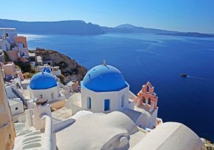 Sea view in Santorini, Greece